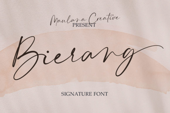 Bierang: A Stylish Handwritten Font for Clear, Elegant Campaigns