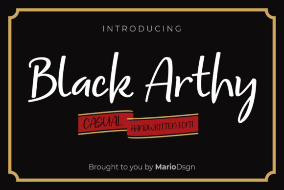 Black Arthy: A Casual Script Handwritten Font for Editorial Design