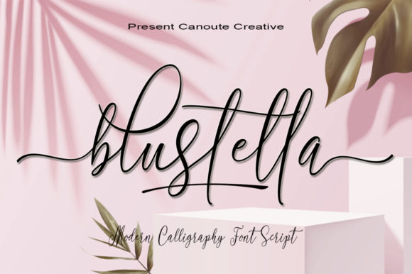 Blustella: A Romantic Script Handwritten Typeface for Editorial Design