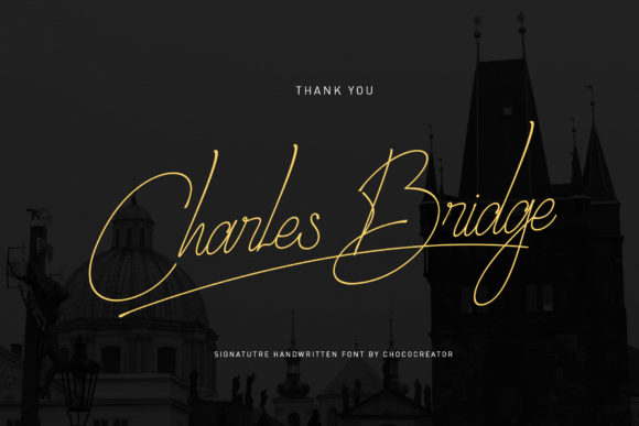 Charles Bridge Signature Handwritten Font for Elegant Branding