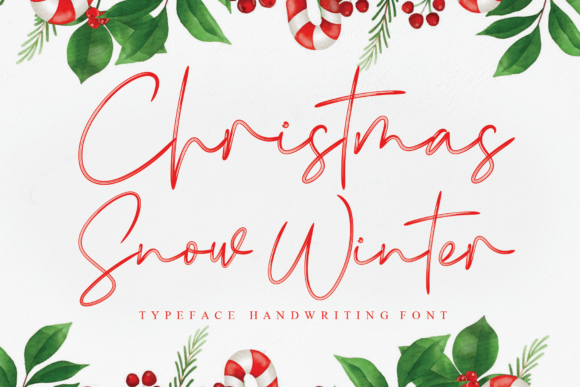 Christmas Snow Winter Font for Handmade Holiday Magic