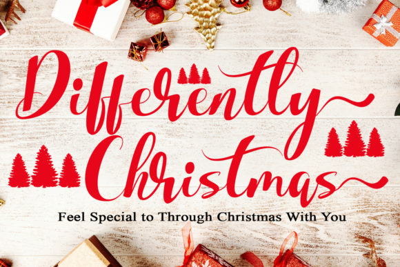 Differently Christmas Font for Warm, Elegant Holiday Branding