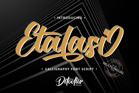 Etalasi: A Bold Script Handwritten Font for Logotype & Headlines