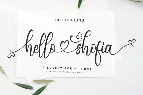 Hello Shofia: A Sweet Cursive Handwritten Font for Crafters