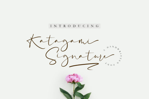 Katagami Signature Font for Elegant Brand Identity