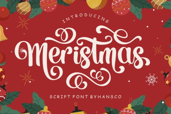 Meristmas Script Handwritten Font for Makers
