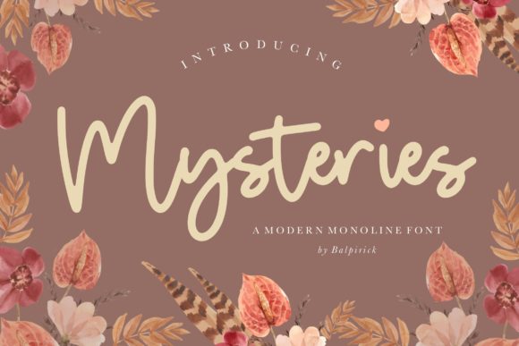 Mysteries Script Handwritten Font for Whimsical Branding