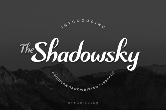 Shadowsky: A Confident, Nostalgic Script Handwritten Font