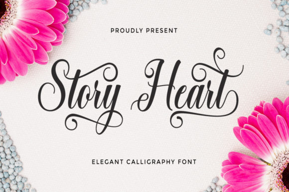 Story Heart: A Romantic Script Handwritten Font for Makers