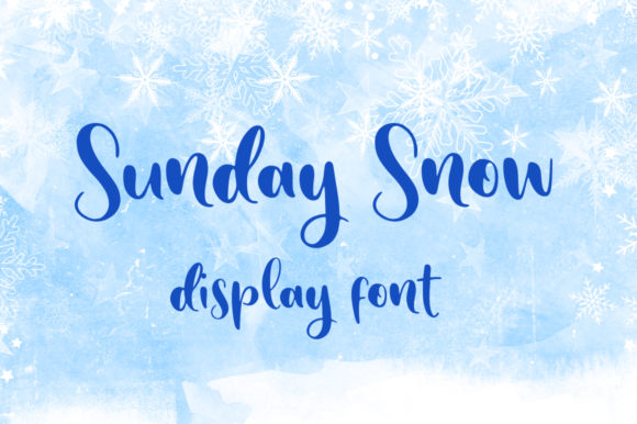 Sunday Snow Font: Sweet & Flowing Script Handwritten Fonts