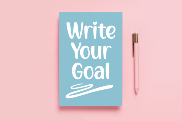Write Your Goal Font: Sweet & Casual Script Handwritten Fonts for Branding